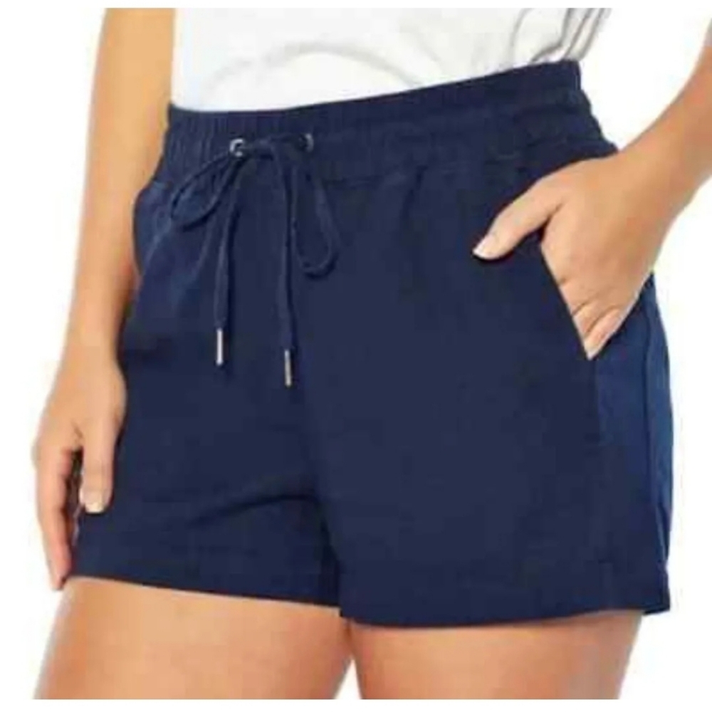 NWT GAP Women's Linen Shorts Midnight Blue Size Small